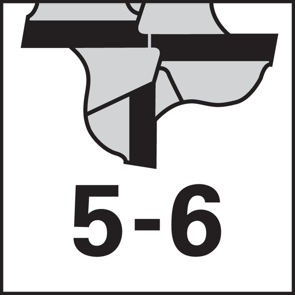 Schneidenzahl: 5-6